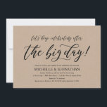 Elegante Rustieke Post Wedding Brunch Invitation K Kaart<br><div class="desc">Een brunchfeest plannen met de pasgetrouwden de dag na de bruiloft? Nodig gasten uit met deze elegante rustieke kalligrafie met als thema Post Wedding Brunch Invitation Kaart. Voeg je brunchgegevens toe in bijpassend zwart lettertype / belettering. #TeeshaDerrick</div>