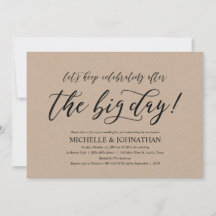 Elegante Rustieke Post Wedding Brunch Invitation K