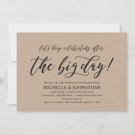Elegante Rustieke Post Wedding Brunch Invitation K Kaart