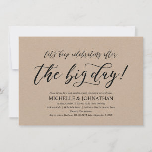 Elegante Rustieke Post Wedding Brunch Invitation K Kaart