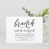 Elegante Rustieke Post Wedding Brunch Invitation K Kaart (Staand voorkant)