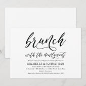 Elegante Rustieke Post Wedding Brunch Invitation K Kaart (Voorkant / Achterkant)