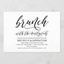 Elegante Rustieke Post Wedding Brunch Invitation K