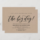 Elegante Rustieke Post Wedding Brunch Invitation K Kaart (Voorkant / Achterkant)