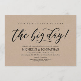Elegante Rustieke Post Wedding Brunch Invitation K Kaart