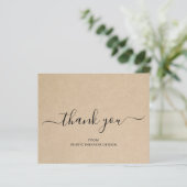 Elegante Rustieke Professionele Budget Bedankkaart (Staand voorkant)