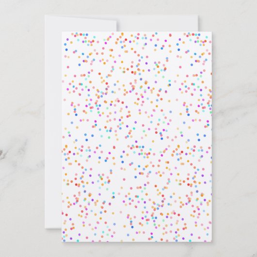 Elegante Rustieke Regenboog Confetti Bruiloft Save The Date (Achterkant)