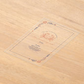 Elegante rustieke rode & blauwe strand bruiloft kr acryl uitnodigingen (Laagn)