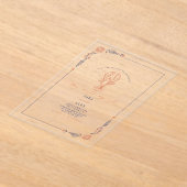 Elegante rustieke rode & blauwe strand bruiloft kr acryl uitnodigingen (Laagn)