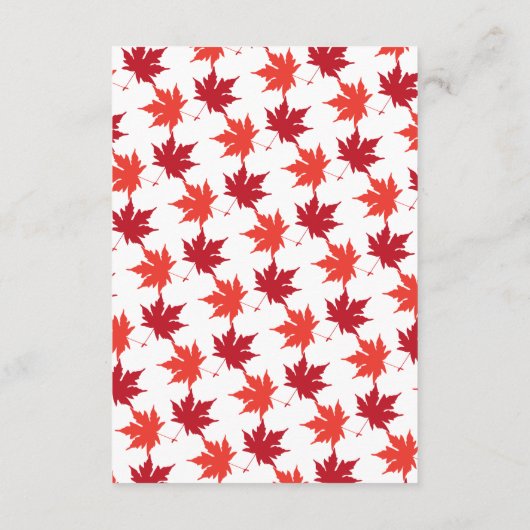 Elegante rustieke rode herfst bladeren bruiloft de informatiekaartje (Achterkant)