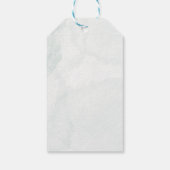 Elegante rustieke roze papaver bloemenbruiloft cadeaulabel (Achterkant)