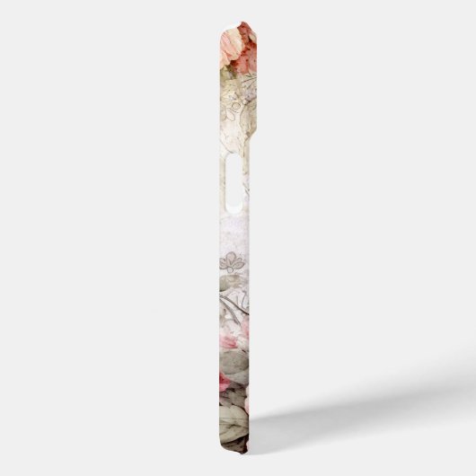 Elegante rustieke  Rozen, 3-foto's & Monogram Case-Mate iPhone Case (Achterkant / Rechts)