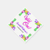 Elegante rustieke Rozen Wild One Floral 1e Verjaar Servet (Hoek)