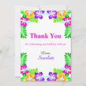 Elegante rustieke Rozen Zomer Bloemen 1e Verjaarda Bedankkaart (Voorkant)