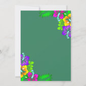 Elegante rustieke Rozen Zomergroene bloemenbruilof Kaart (Achterkant)