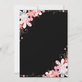 Elegante rustieke Rozen Zwart Bloemen 60ste Verjaa Kaart (Achterkant)