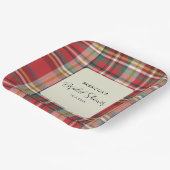 Elegante rustieke ruit script bruidsdouche papieren bordje (Gebogen)