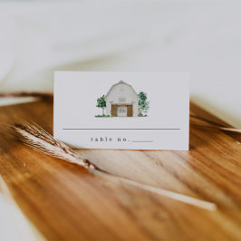 Elegante rustieke schuur bruiloft plaats kaarten plaatskaartje