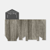 Elegante rustieke schuur houten krijtbord bruiloft bedankdoosjes (Uitgevouwen)