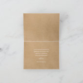 Elegante Rustieke Signature Bruiloft Bedankkaart (Binnen)