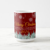 Elegante rustieke stijl Goud Vrolijk Kerstfeest Koffiemok (Center)