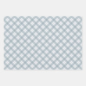 Elegante Rustieke Stofblauwe Kerstmis Inpakpapier Vel (Voorkant 3)