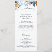 Elegante rustieke terracotta eucalyptus herfst bru programmakaart (Voorkant)