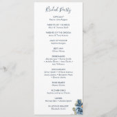 Elegante rustieke terracotta eucalyptus herfst bru programmakaart (Achterkant)