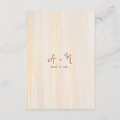 Elegante rustieke terracotta & gouden monogram bru informatiekaartje (Achterkant)