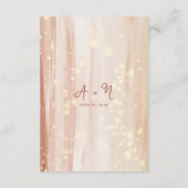 Elegante rustieke terracotta gouden monogram bruil informatiekaartje (Achterkant)