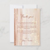 Elegante rustieke terracotta gouden Waterverf brui Bedankkaart (Voorkant)