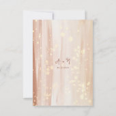 Elegante rustieke terracotta gouden Waterverf brui Bedankkaart (Achterkant)