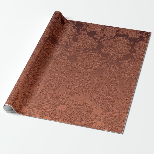 Elegante Rustieke Terracotta Herfst Bloemstuk Cadeaupapier (Uitgerold)