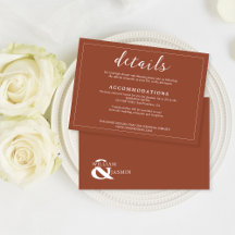 Elegante rustieke terracotta omzoomd script bruilo