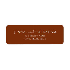 Elegante rustieke terracotta retour adres label