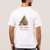Elegante rustieke terracotta salie kerstboom t-shirt (Achterkant)