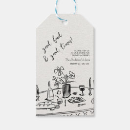 Elegante Rustieke Thanksgiving-diner Cadeaulabel