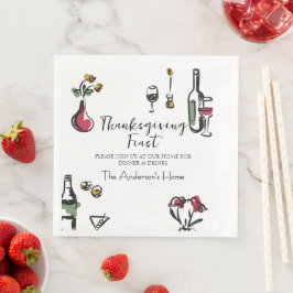 Elegante Rustieke Thanksgiving-diner Servet