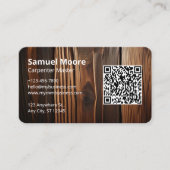 Elegante rustieke timmerman visitekaartje (Voorkant)