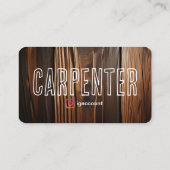 Elegante rustieke timmerman visitekaartje (Achterkant)