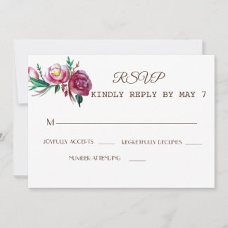 Elegante Rustieke Trouw-RSVP Kaart