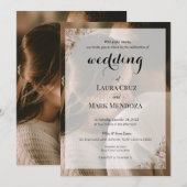 Elegante Rustieke Trouw Uitnodiging Foto Geïnspire (Voorkant / Achterkant)
