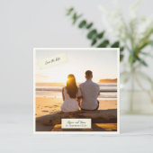 Elegante Rustieke Trouwkaart 'Save the Date' met f Save The Date (Staand voorkant)
