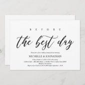 Elegante rustieke trouwrepetitie diner uitnodiging (Voorkant / Achterkant)