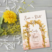 Elegante Rustieke Tuinboog Trouw Save the Date