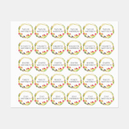 Elegante rustieke Tulip Spring Flowers Voeg Jouw n Labels