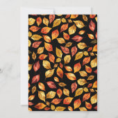 Elegante rustieke val verlaat Boho bruiloft Save The Date (Achterkant)