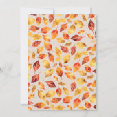 Elegante rustieke val verlaat Boho bruiloft Save The Date (Achterkant)