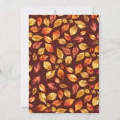 Elegante rustieke val verlaat Boho bruiloft Save The Date (Achterkant)