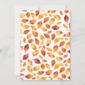 Elegante rustieke val verlaat Boho bruiloft Save The Date (Achterkant)